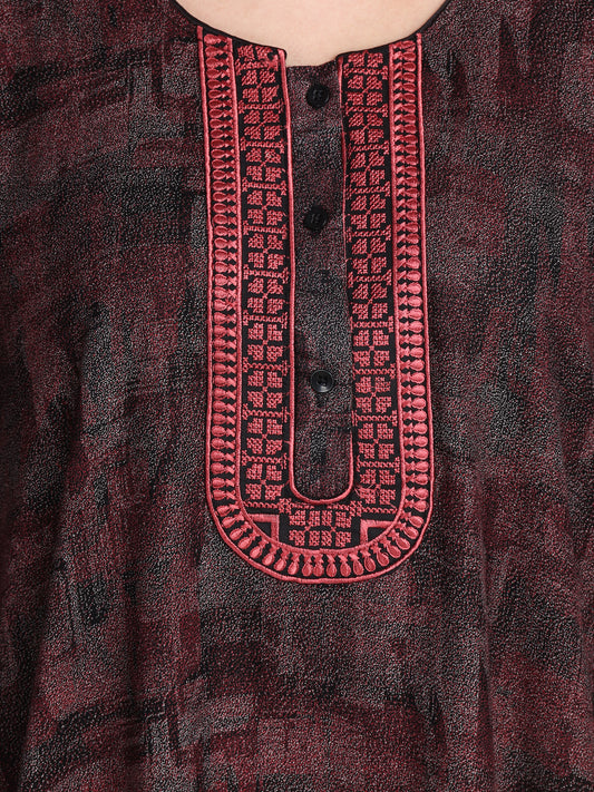 Women's Alpine Multi Colour Abstract Print Maxi Nightgown…