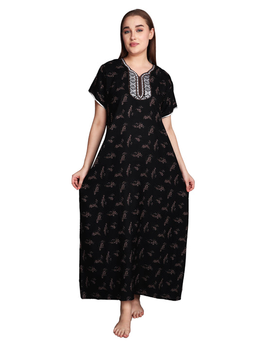 Women's Alpine Digital Print Maxi Nightgown…