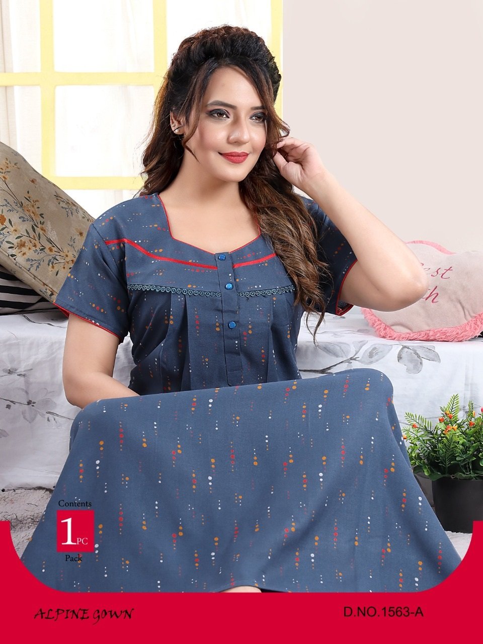 Adorable Lady's Night Gown/ Maxi.